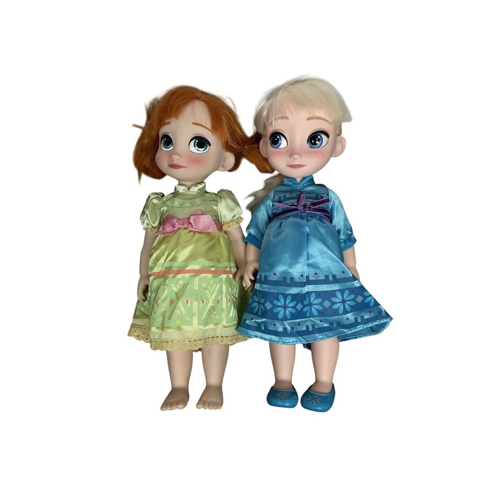 Disney Animators Collection Frozen Bundle Anna Elsa 16" Doll Lot